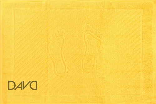 Коврик-полотенце для ног 50*70, с ножками, желтый фото 2