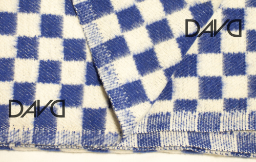 Одеяло детское байковое 100*140, всесезонное, синяя клетка фото 2