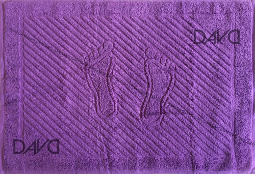 Коврик-полотенце для ног 50*70, с ножками, фиолетовый