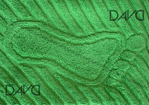 Коврик-полотенце для ног 50*70, с ножками, зеленый фото 3