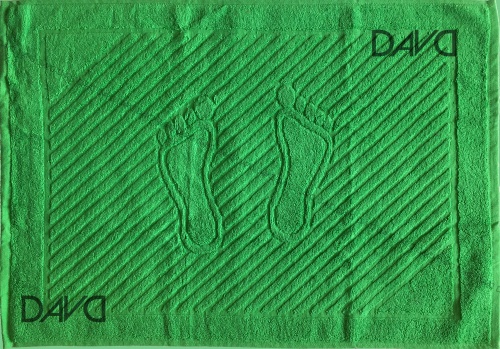 Коврик-полотенце для ног 50*70, с ножками, зеленый