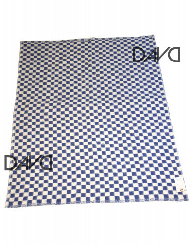 Одеяло детское байковое 100*140, всесезонное, синяя клетка фото 3